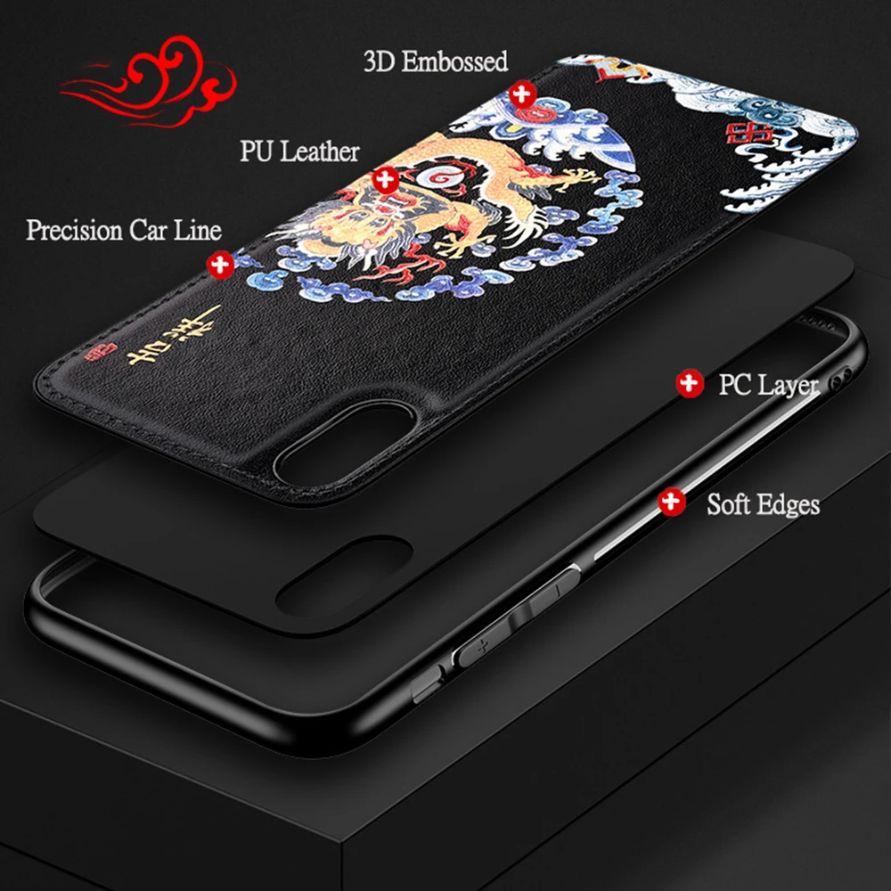 3D тисненый кожаный чехол для телефона iPhone 6 6S 7 8 Plus X XR XS Max мягкий матовый из ТПУ |
