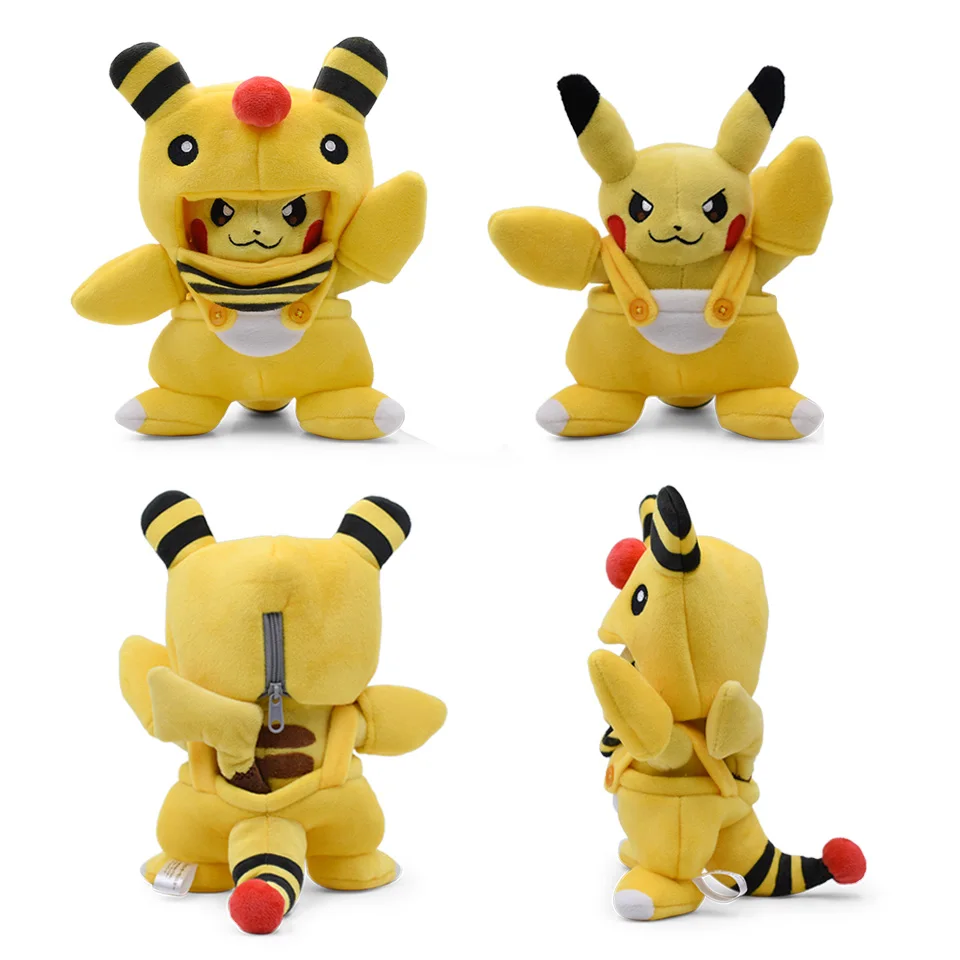 Горячие игрушки 20-24 см 7,9-9,4 ''Пикачу Косплей тиранитар Hydreigon Charizard Snorlax Ampharos Garchomp Мягкие плюшевые игрушки плюш
