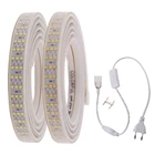 220В 276 светодиодный sm светодиодный светильник SMD 2835 трехрядный водонепроницаемый IP67 гибкий светодиодный светильник для украшения дома с регулируемой яркостью светодиодный светильник s холодный белый