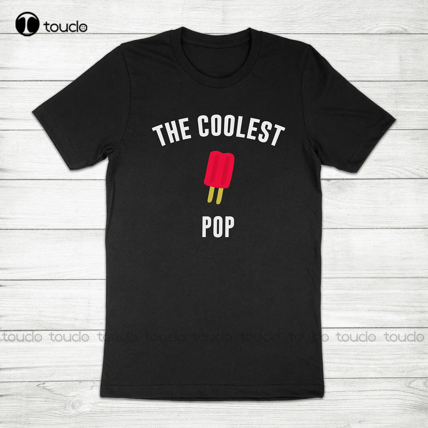 

New The Coolest Pop Best Dad Ever Popsicle Pun Father'S Day Gift Funny Tee T-Shirt Cotton T Shirt Tee girl dad shirt