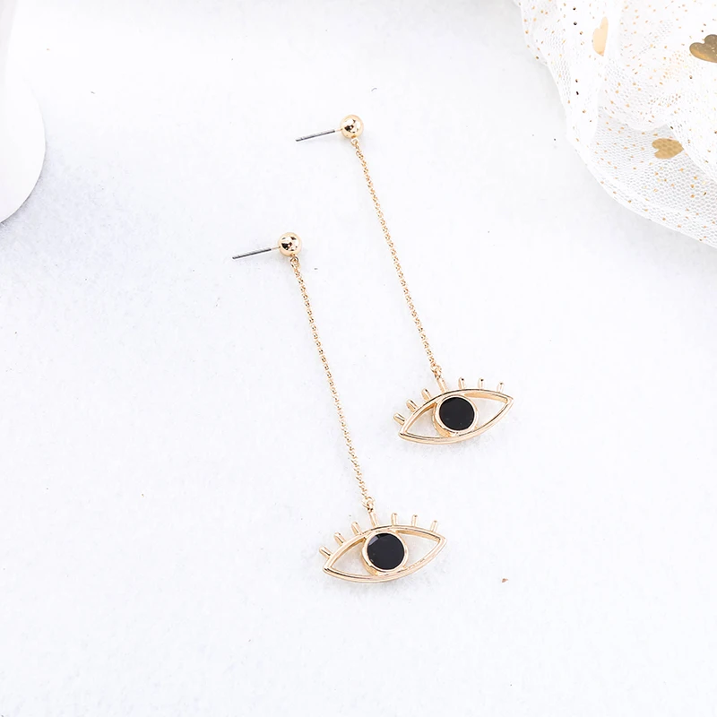 Длинные серьги подвески ручной работы в богемном стиле с кристаллами и черными