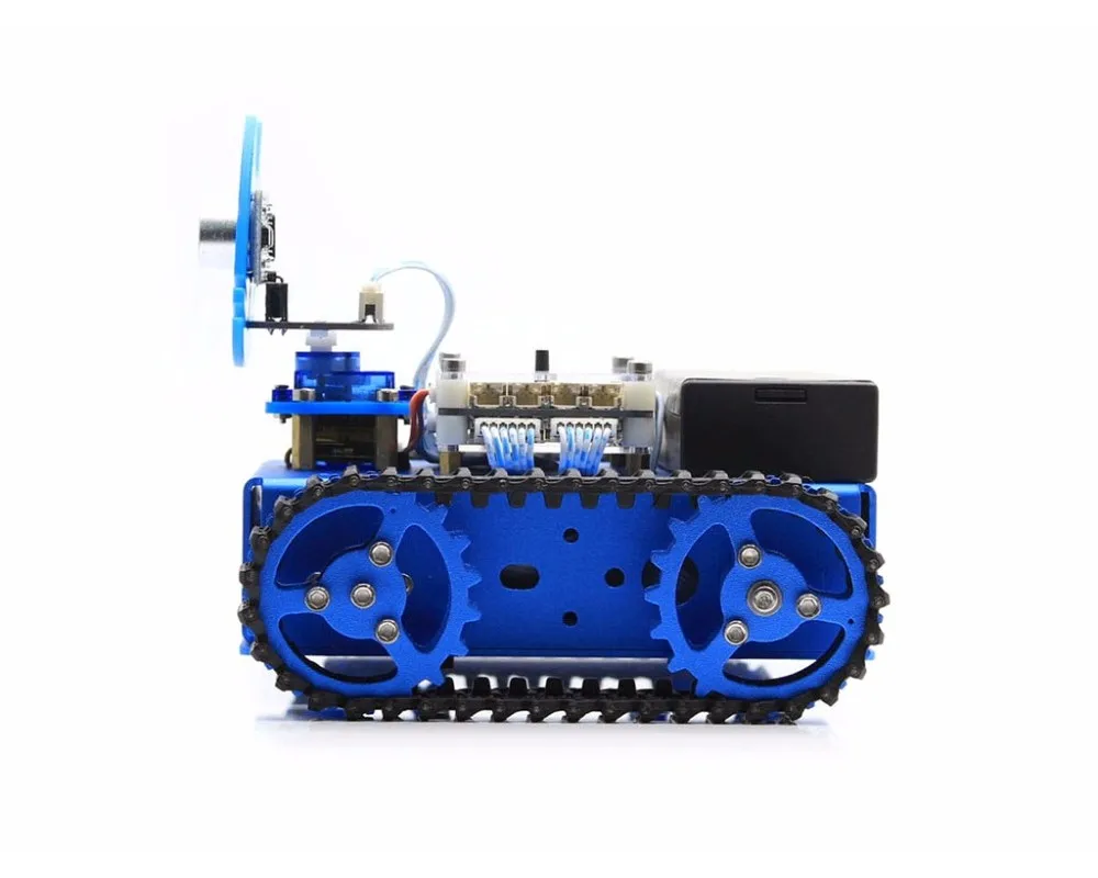 KitiBot-MG-T (EN) Starter Robot Building Kit with Mega2560 Controller Board for Kids Graphical Programming Tracked Version | Электронные