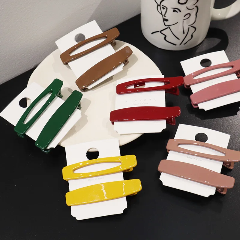 2 шт./компл. заколки для волос с металлическими зажимами шпилька конфетный цвет