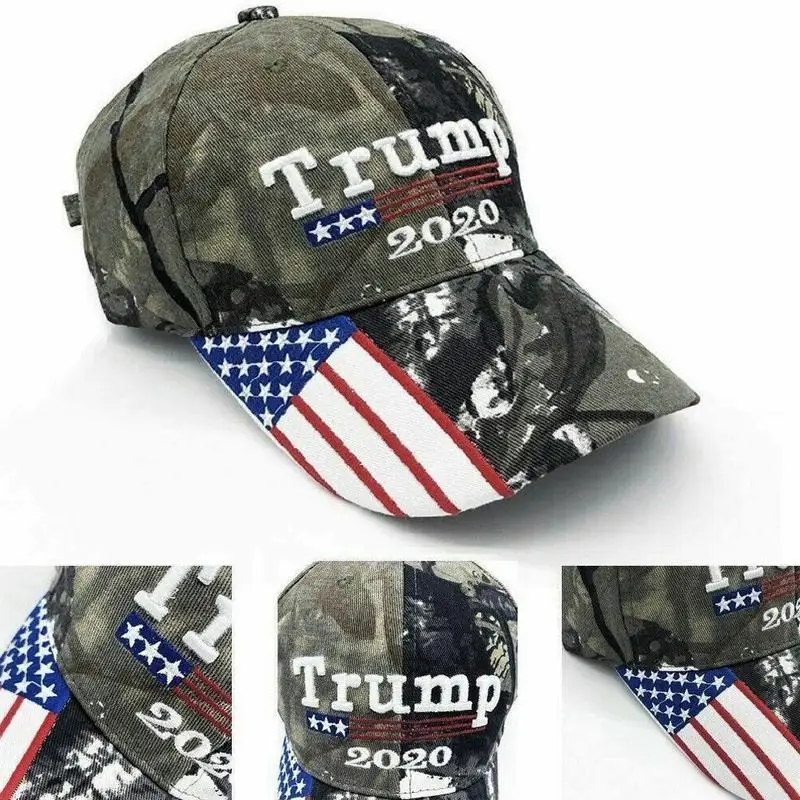 

2020 Donald Trump Cap Camouflage Usa Flag Baseball Caps Keep America Great Snapback Hat Embroidery Star Letter Camo Army Cap