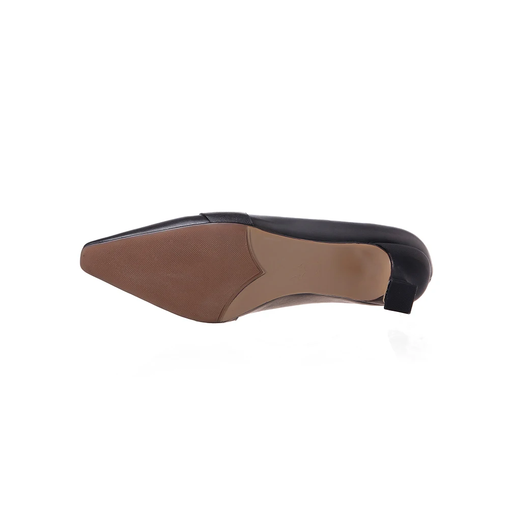 Туфли-лодочки на высоком каблуке из натуральной кожи Женские модельные туфли с