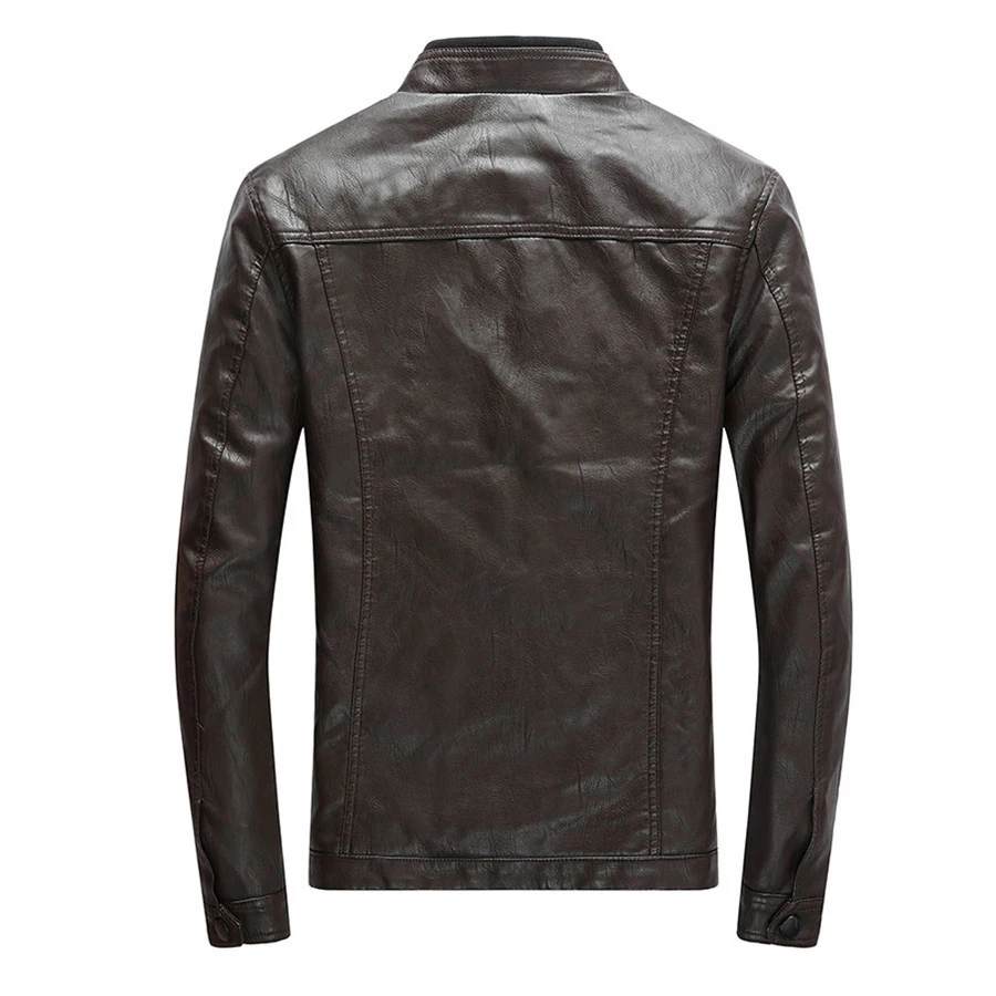 Мужская куртка из ПУ пальто мотоциклетные Искусственная кожа Размеры M-3XL Для