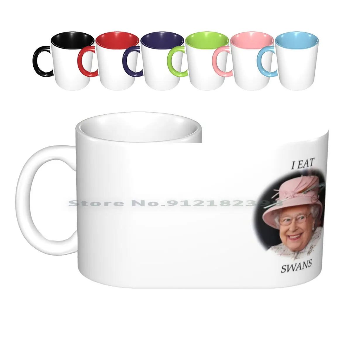 

Керамические кружки «Я ею лебедей», чашки для кофе, кружка для молочного чая, «Королева Елизавета», «Королевский лебедь», креативный тренд