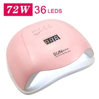 72w nail dryer led nail lamp 36 pcs light bead uv lamp for drying all gel polish with timer auto sensor manicure salon tools