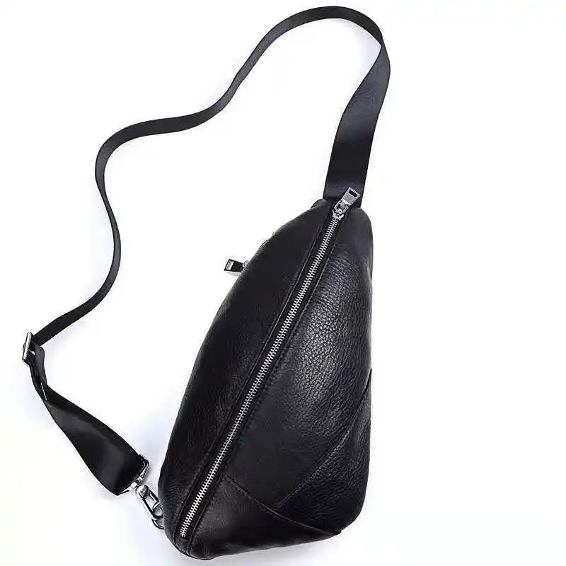 

Men's Chest Bag, Single Shoulder Bag, Oblique Satchel, Head Layer Cowhide Backpack