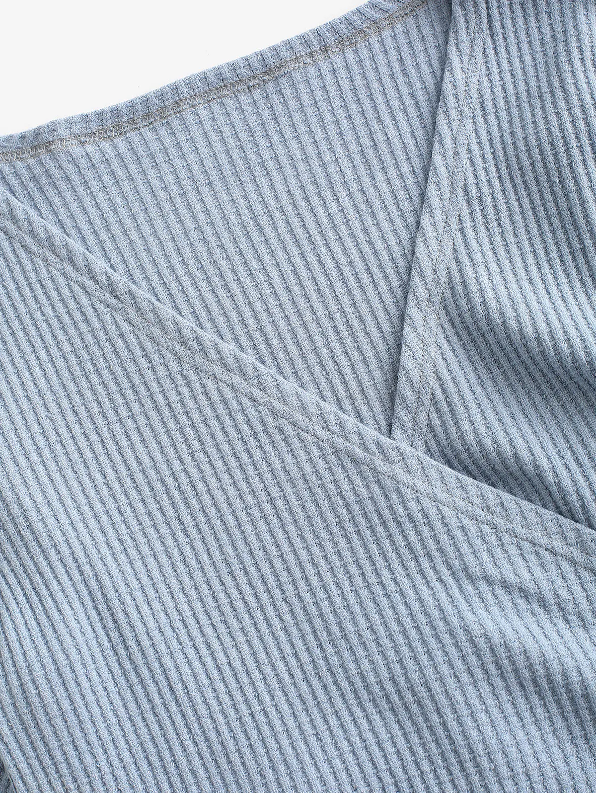 Женская трикотажная футболка из хлопка с длинным рукавом и V образным