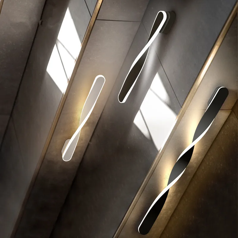 Минималистичный креативный длинный настенный светильник современный