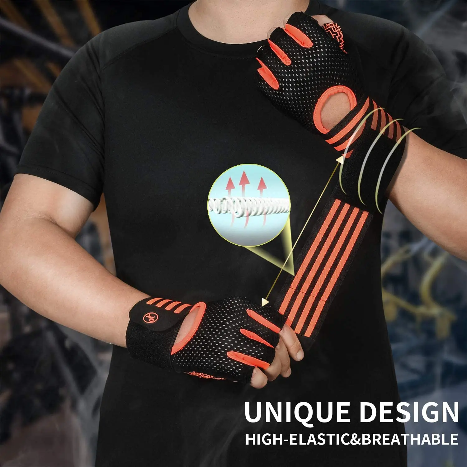 MOREOK Workout Gloves for Men Women, Weight Lifting Gloves Barehands Gloves Crossfit Gloves Ventilated Workout Gloves, Exercise