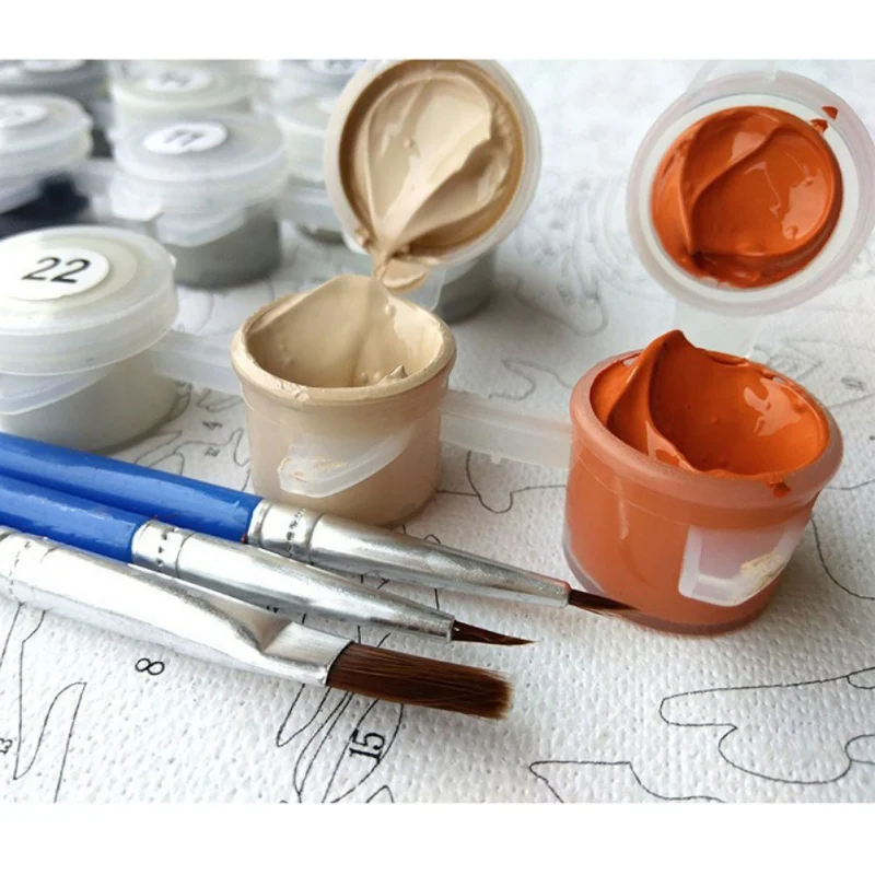 DIY масляная краска для рисования слон по номерам наборы взрослых детей