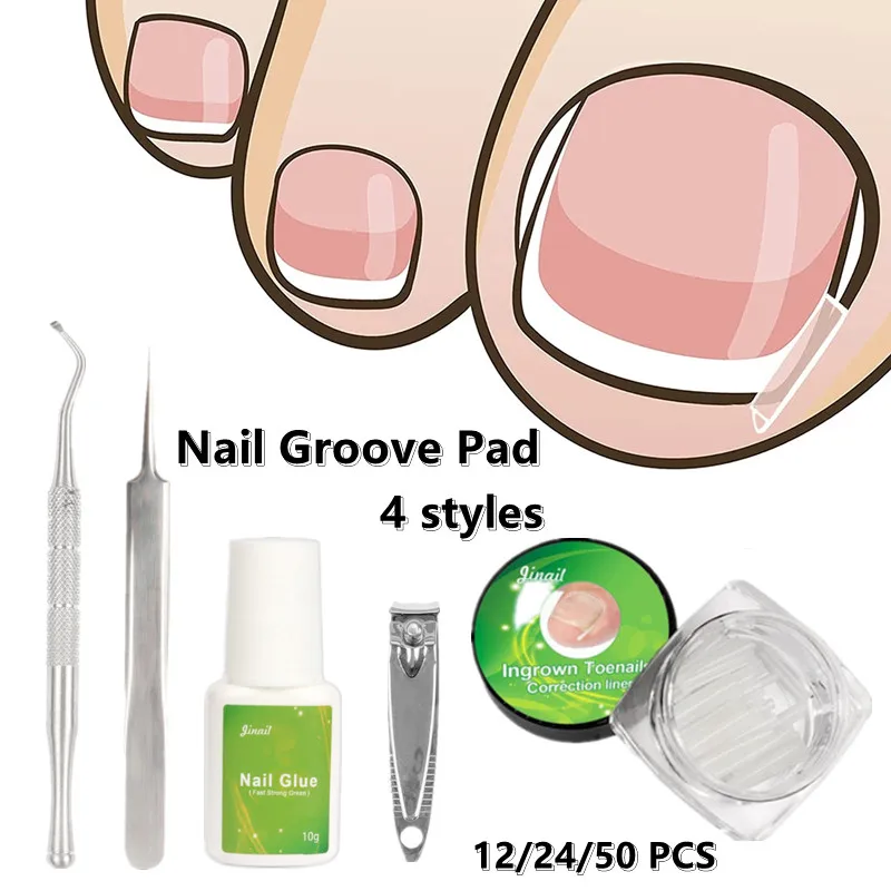 

12/24/50 Pcs Transparent 4 Styles Foot Care Adult For Ingrown Nail Toenail Nail Groove Pad Orthopedic Pad