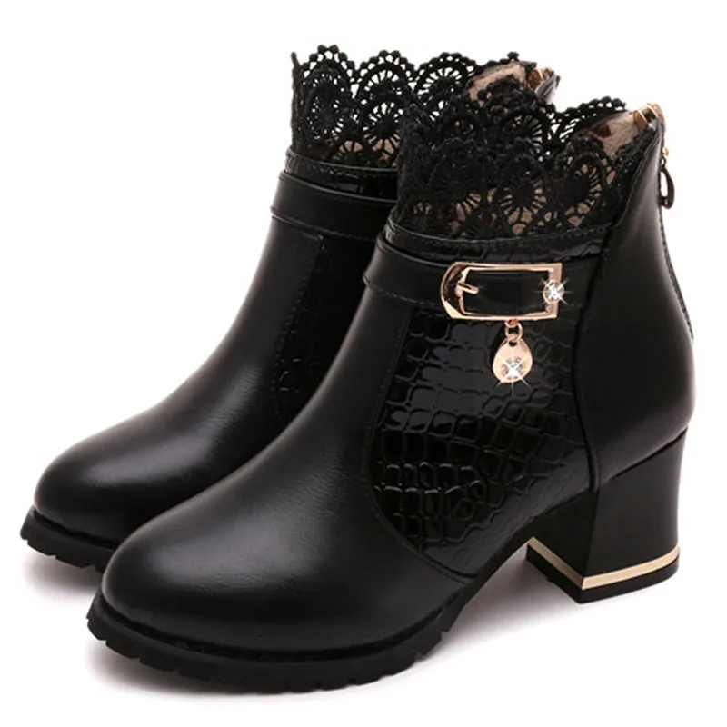 Ботинки Martin Зимняя обувь Женские ботильоны Женская Кожаные ботинки на платформе