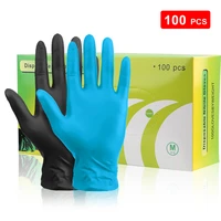 disposable nitrile gloves garden kitchen dishwashing gloves thicken disposable latex gloves waterproof non slip 100 pieceset