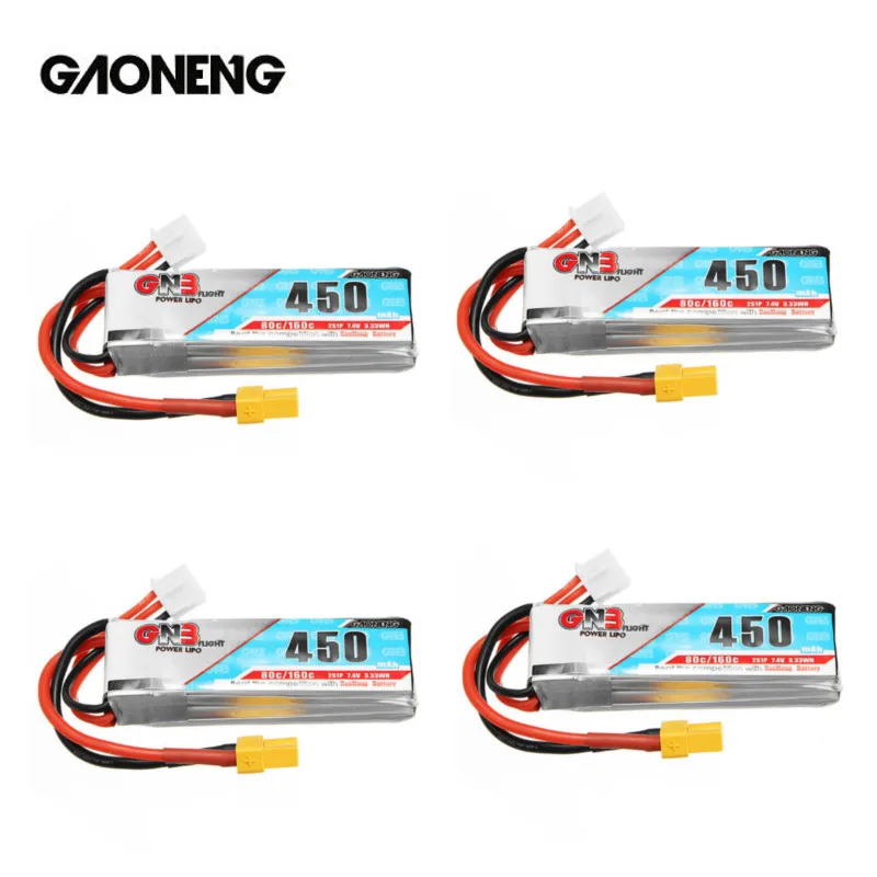 Gaoneng GNB 7,4 V 2S 11,1 V 3S 4S 14,8 V 450MAH 80C Lipo аккумулятор XT30 разъем для CineBee Cine Whoop BetaFPV Дрон RC Квадрокоптер
