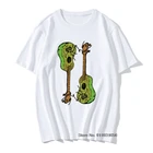 Летняя футболка для мужчин и женщин с 3D-принтом сломанного укулеле, Классическая футболка большого размера с изображением электрогитары, музыки, европейский стиль, ретро