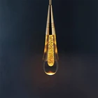 Современная хрустальная светодиодная Подвесная лампа золотого цвета светильник для кухни, гостиницы, зала, осветительные приборы для спальни, лофта, художественные осветительные приборы