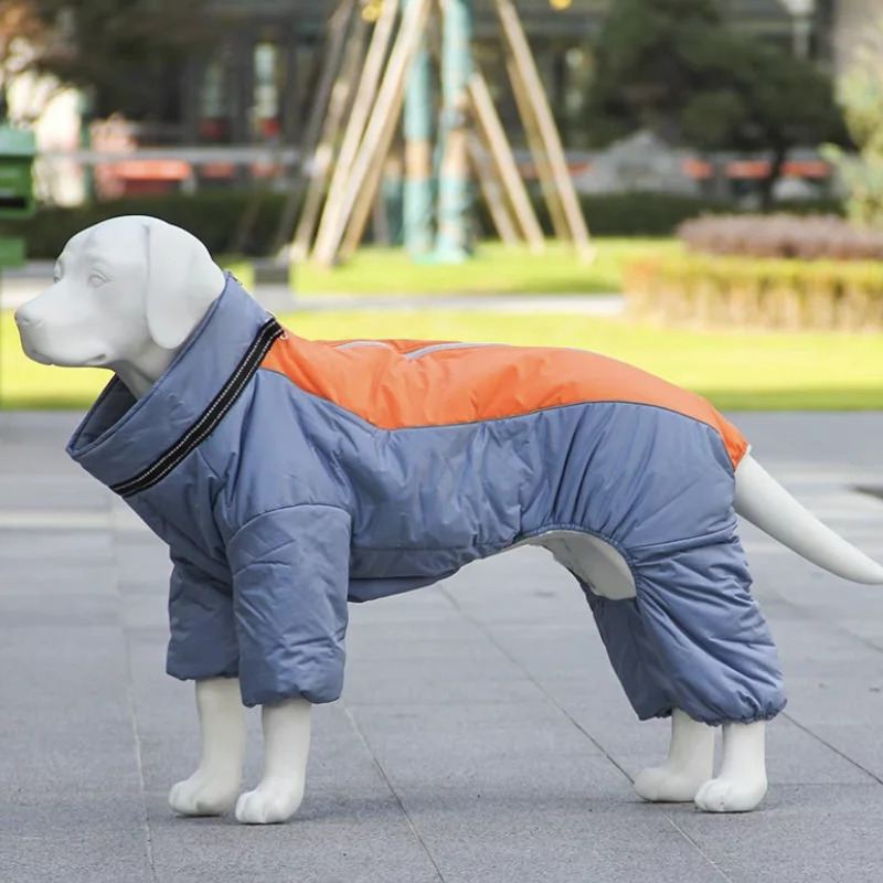 Зимняя одежда для больших собак теплый комбинезон домашних животных куртка