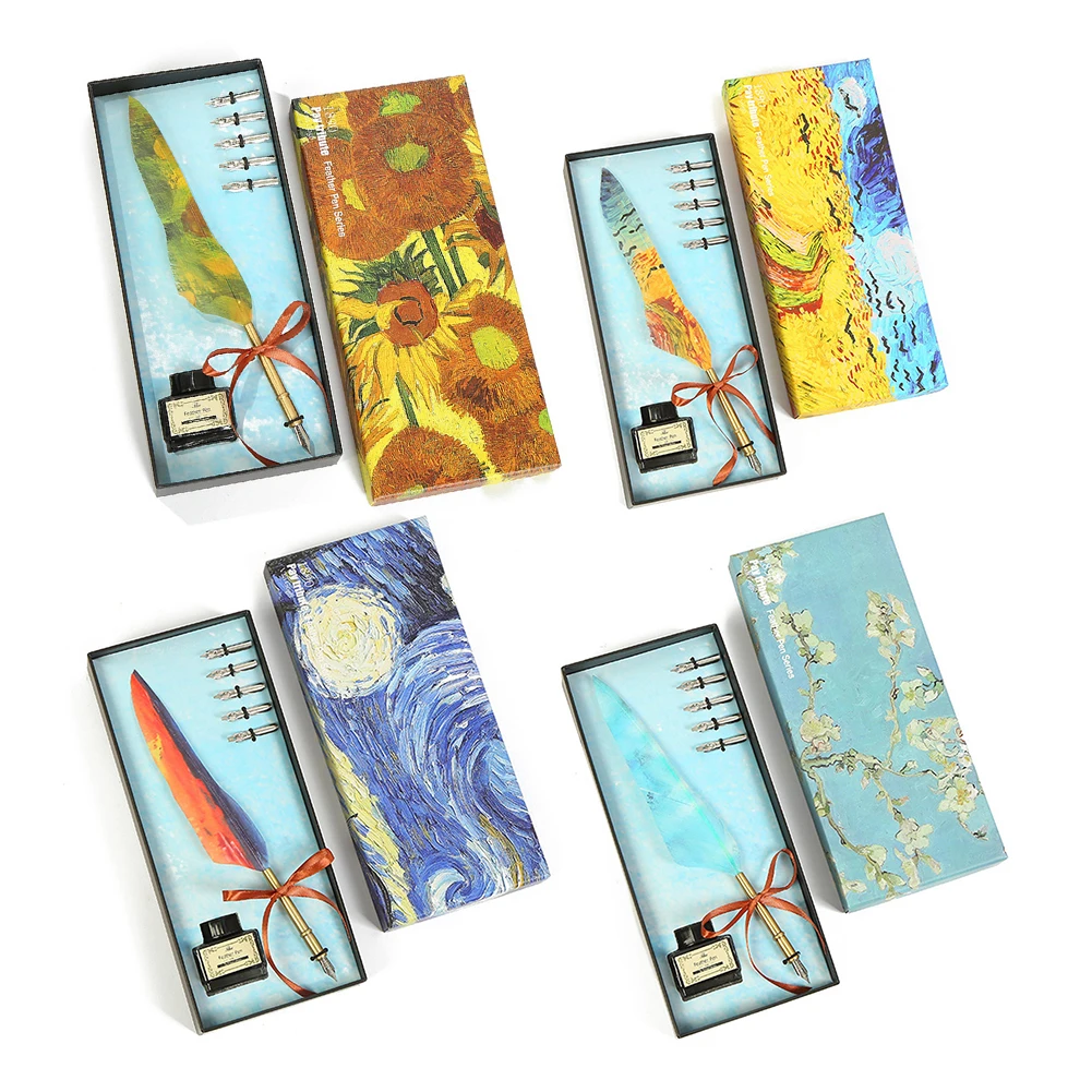 Винтажная каллиграфия перо набор ручек для письма с пустой чернильной бутылкой