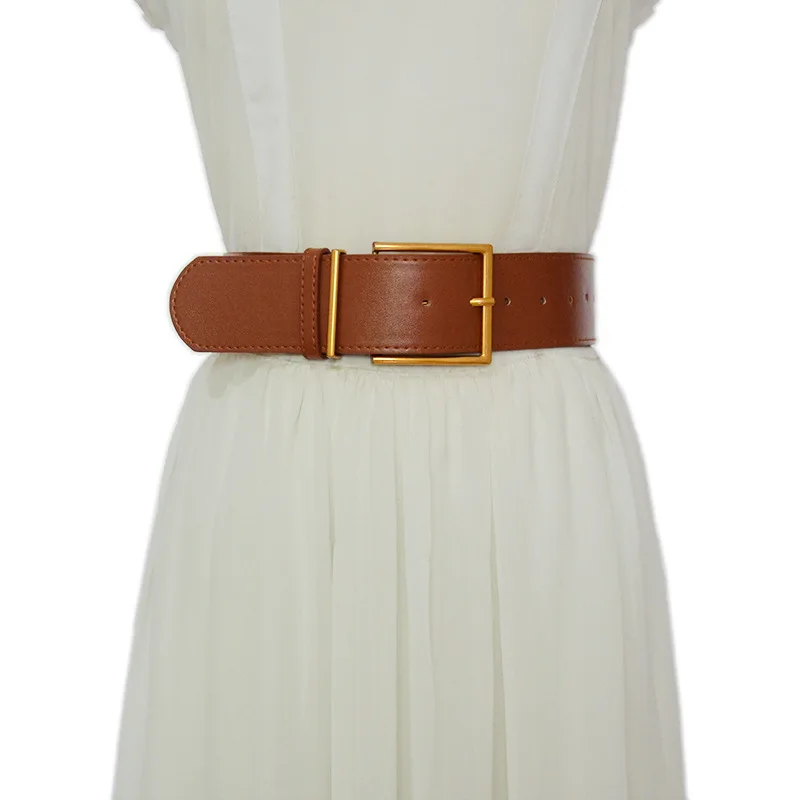 

Women Wide Waist Belt Vintage Big pin Buckle Black belts for jeans brown PU faux leather strap belt HOT Ladies Dress waistbands