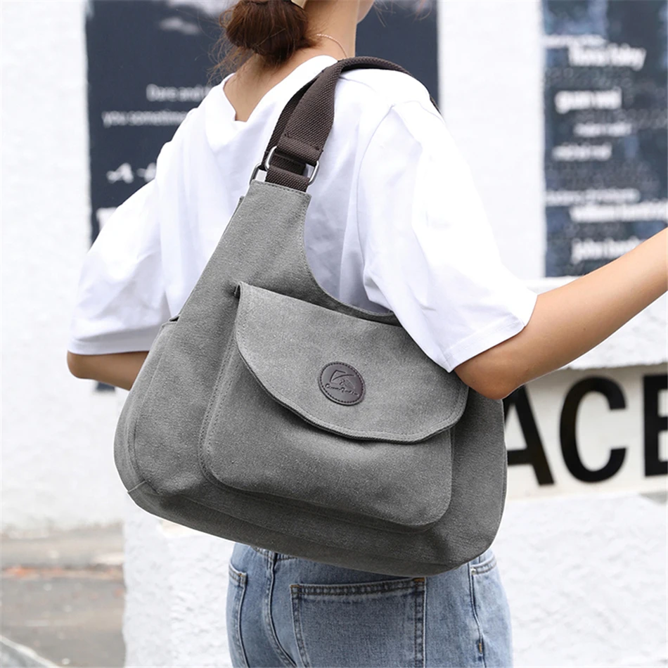 

Women Vintage Canvas Casual Tote Handbag High Quality Travel Bag Sac A Main Female Shoulder Crossbody Bags for Woman Bolso Mujer