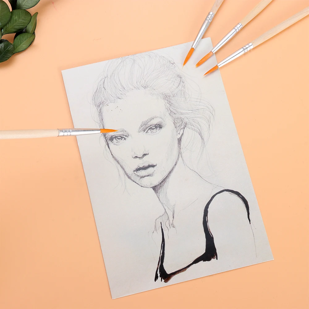 10 шт деревянной ручкой Ручка товары для рукоделия кисть рисования Краски ing с