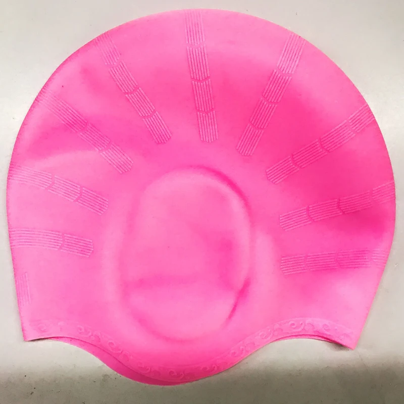 

High Quality Silicone Swimming Cap With Ear Cover Durable Pure Color Swim Caps For Men Women Surfing Diving Swimming Accessories