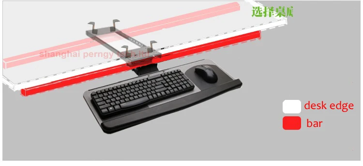 with spacer bracket DL-DA4 Эргономика kayboard Кронштейн Держатель для ноутбука Мышь Pad офис игра наклон поворот подъемник с крышкой вверх/вниз - Цвет: with spacer bracket