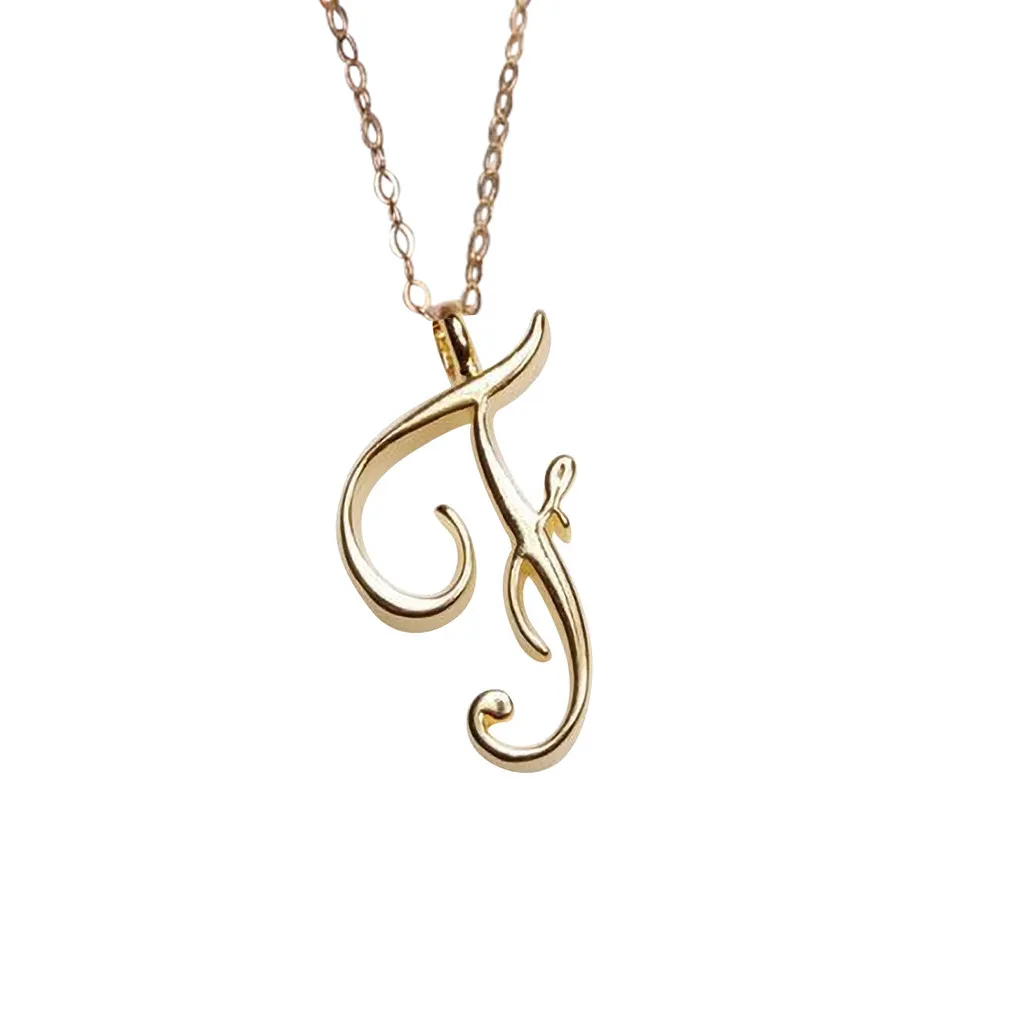 Женское ожерелье с алфавитом женская простая цепочка на шею подвеска в виде