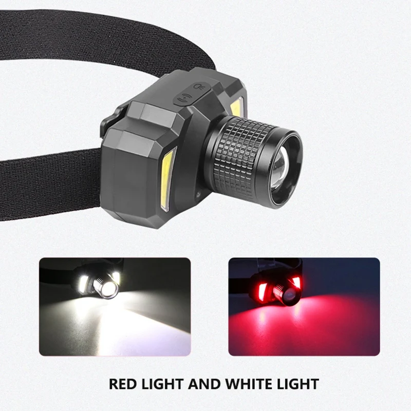 

Rechargeable Headlight Motion Sensor USB Rechargable Led Xpe+Cob Headlight