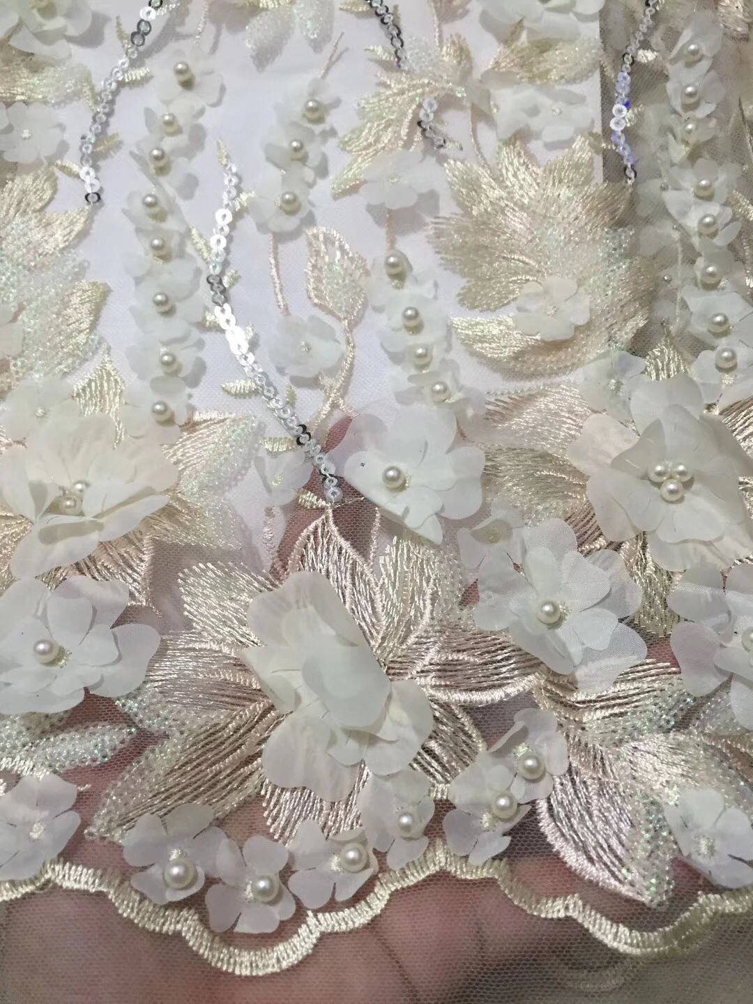 Кружевная ткань 3d 2018 высококачественное кружево розовое Африканское с