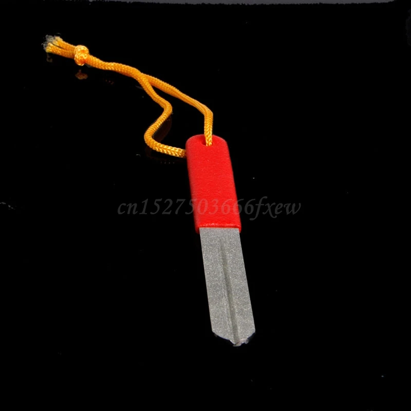 

OOTDTY Fishing Hook Fishhook Hone Sharpening Tackle Sharpener With Grooves Both Sides