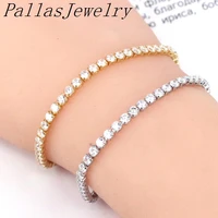20pcs charm bracelets for women gold silver color bracelet cz bling iced out tennis beads link women jewelry adjust chain