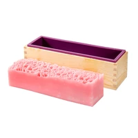 nicole soap mold rectangular flexible soap mould with wooden box and embossed mat handmade craft tool