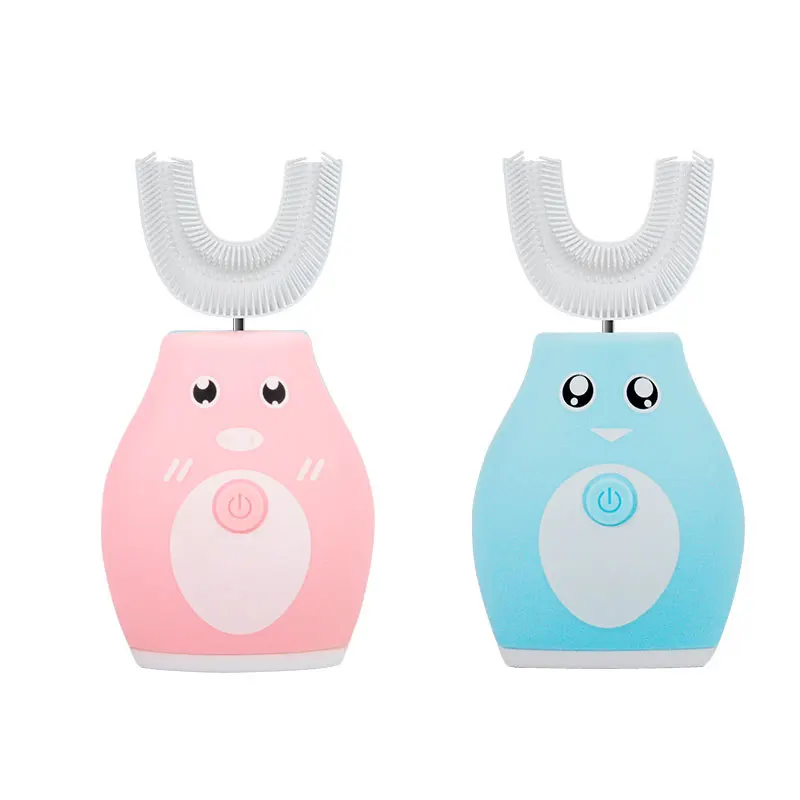 Детская электрическая зубная щетка с мультипликационным рисунком для детей 360