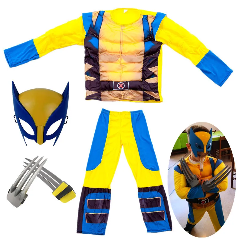 Комбинезон для косплея Мстители Люди Икс костюм супергероя мальчиков и девочек