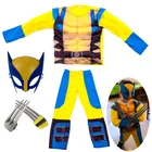 Костюм супергероя Мстителей X-Men для косплея, комбинезон для вечевечерние НКИ на Хэллоуин для мальчиков и девочек