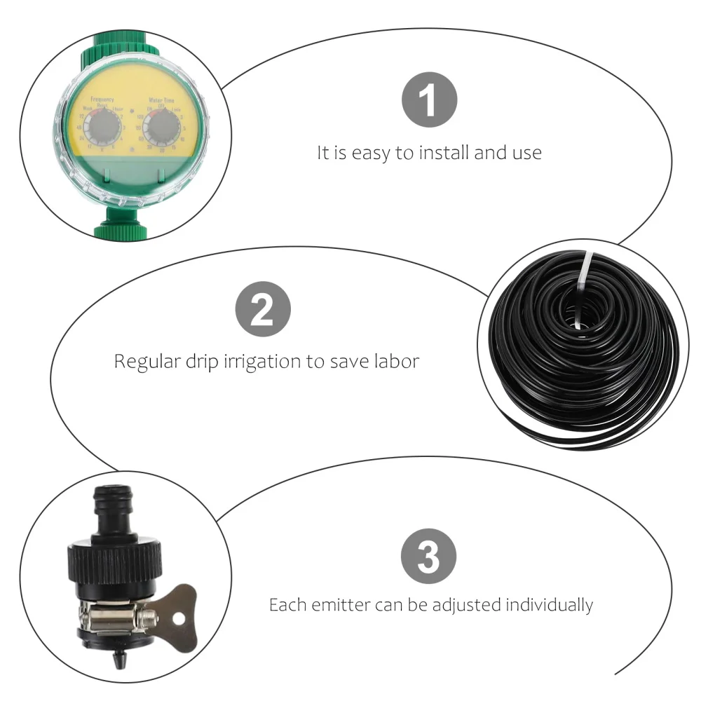 

1 Set 25m Watering Drip Sprinkler Micro Drip Auto Dripper for Plant Watering