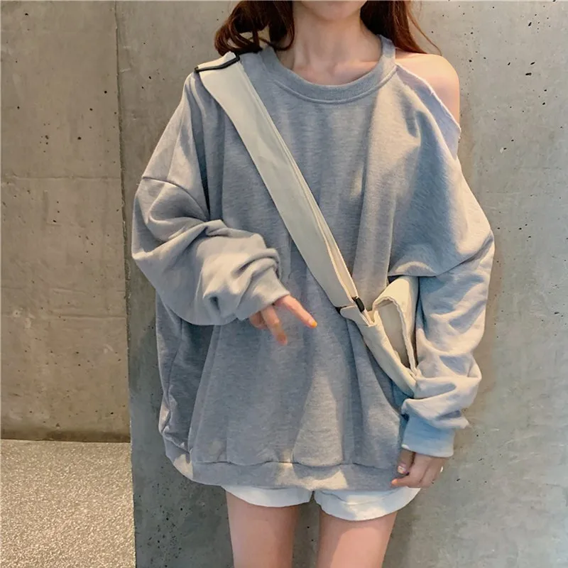 Женская толстовка в стиле хипстер повседневная одежда Корейском с длинным