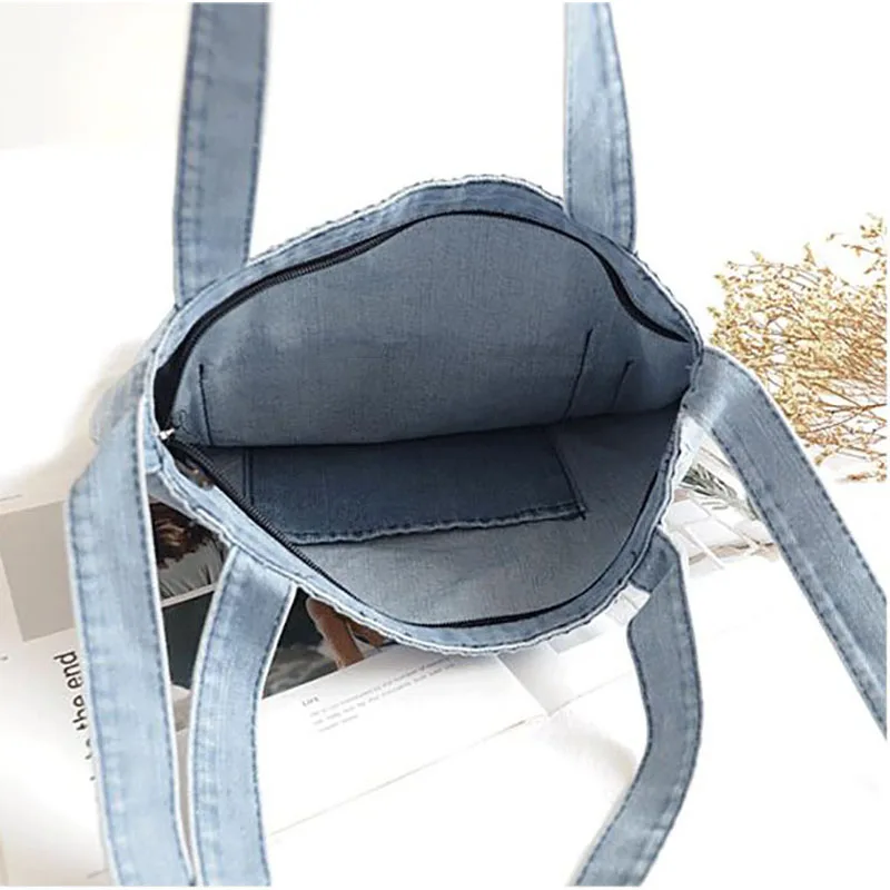 Wahyah джинсовая сумка сумки через плечо для женщин повседневные джинсовые женские