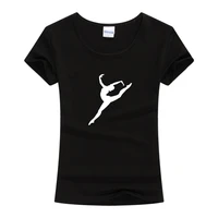 new design high quality gymnast printed women t shirt fashion casual girl lady short sleeve tops tee femme more size