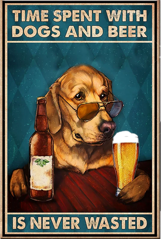 Dachshunds&ampEskimo dog Metal Plates Posters Vintage Decoration Tin Sign Cartoon on the Wall Stickers Farmhouse Decor Home - купить по