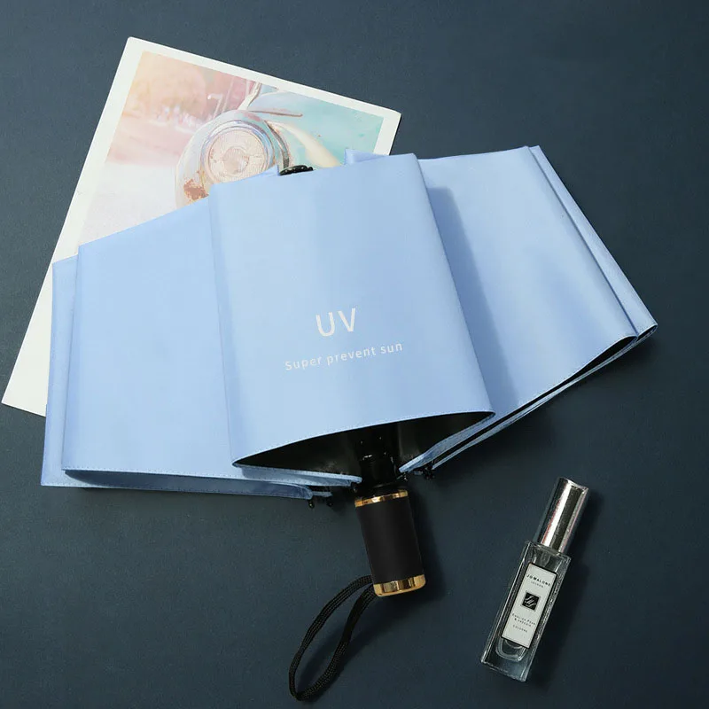 

Sun Automatic Folding Umbrella Uv Protection For Men And Women Sunshade For Belle And Handsome Boy