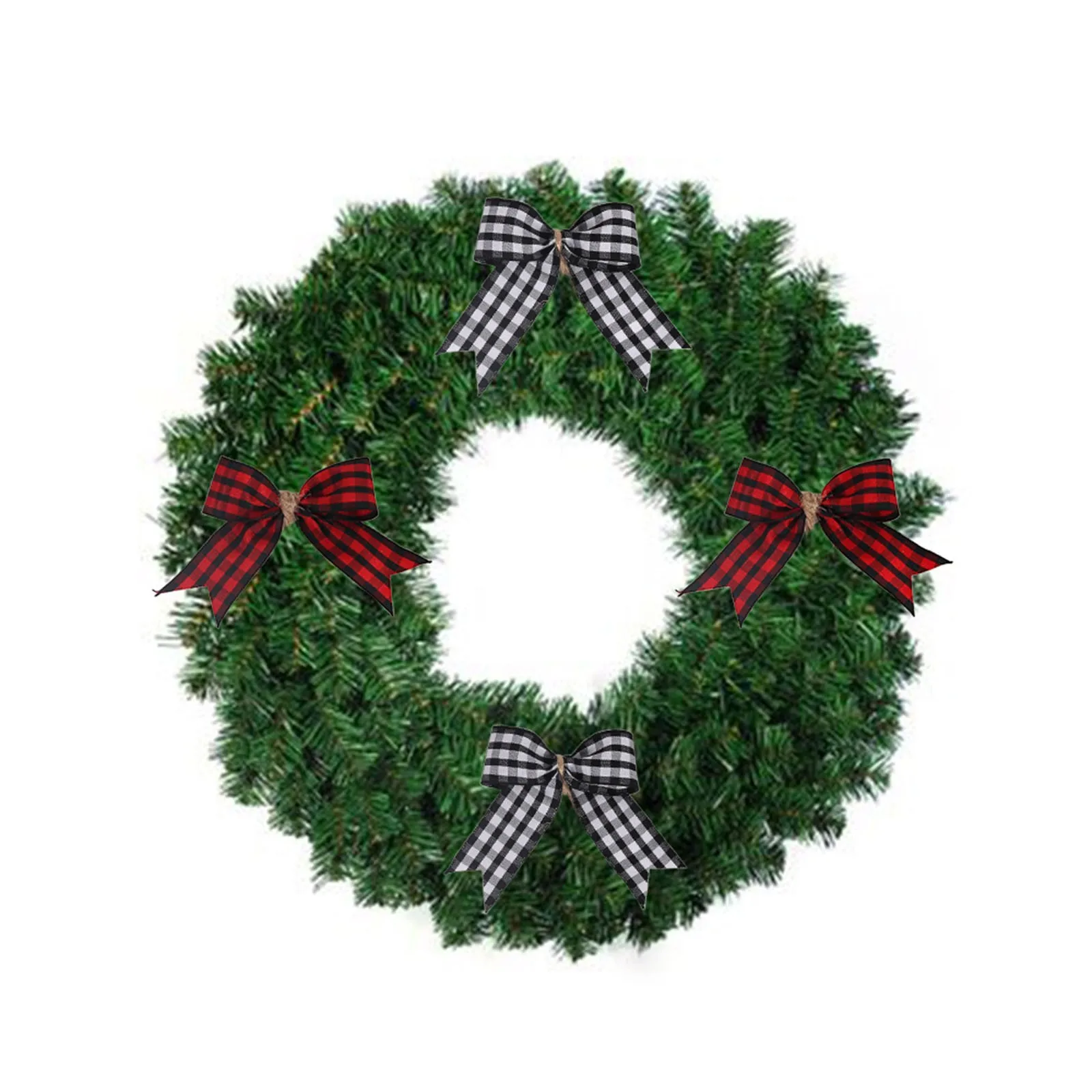 Рождественские елочные украшения рождественские с бантом 10 шт. домашний