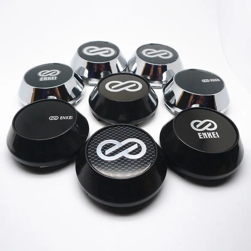 4pcs 65mm For ENKEI Wheel Center Hub Cap Covers Car Styling Emblem Badge Logo Rims Cover 45mm Stickers Accessories