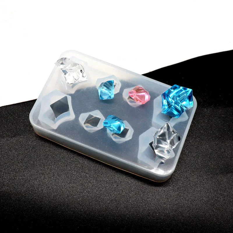 

Popular1PC Ice Cube Diamond Shaped Jewelry Tool Jewelry Mold UV Epoxy Resin Silicone Molds For Making Jewelry