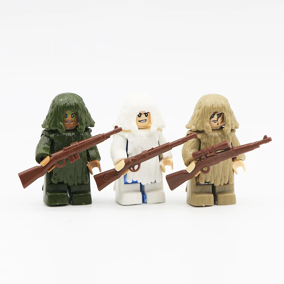 Аксессуары для военного оружия пистолет строительный блок шлем парашют гилли