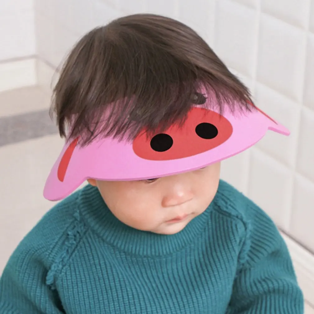 Visera de ba&ntilde;o para ni&ntilde;os, gorro ajustable para Baby Shower, protege el champ&uacute;, Escudo de lavado de pelo para ni&ntilde;os, impermeable-1